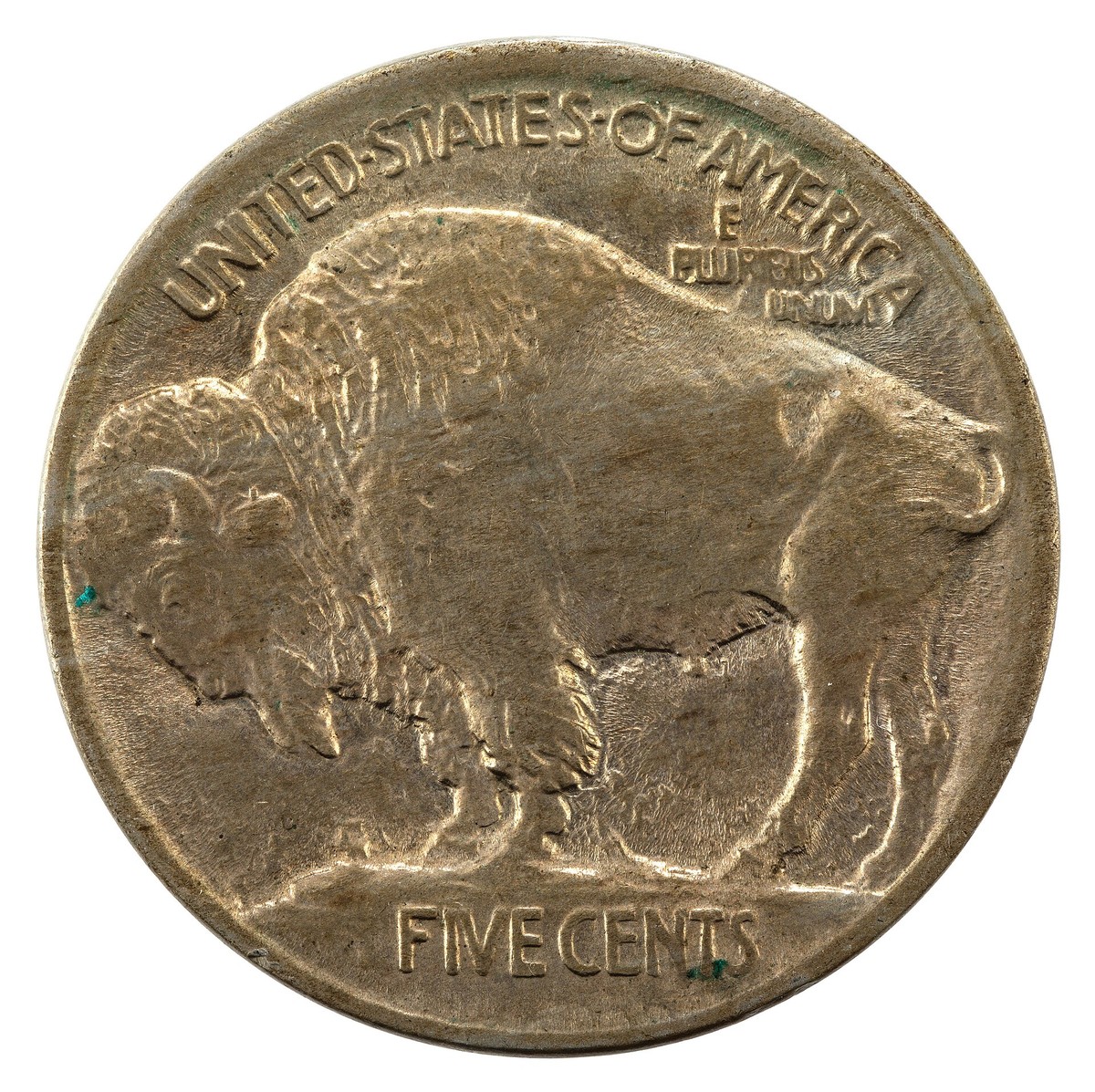 Buffalo nickel Type 1 mound reverse