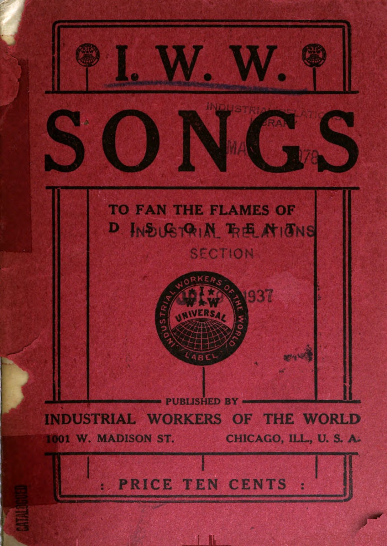 Songs of the Workers alternate cover