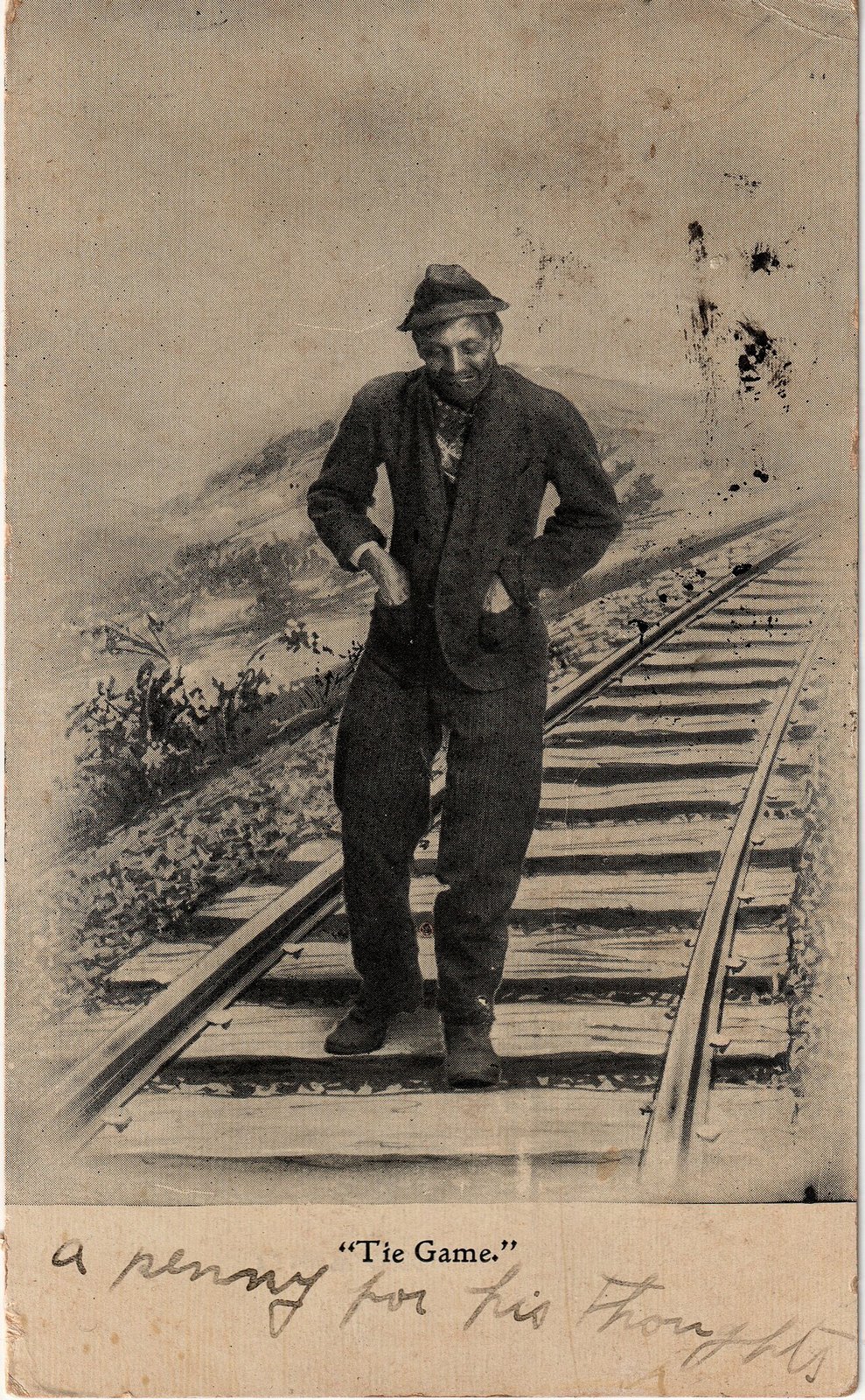 Railroad cartoon, 1909