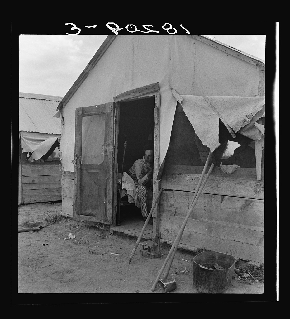 Refugee agricultural laborer on the roadside in Arizona